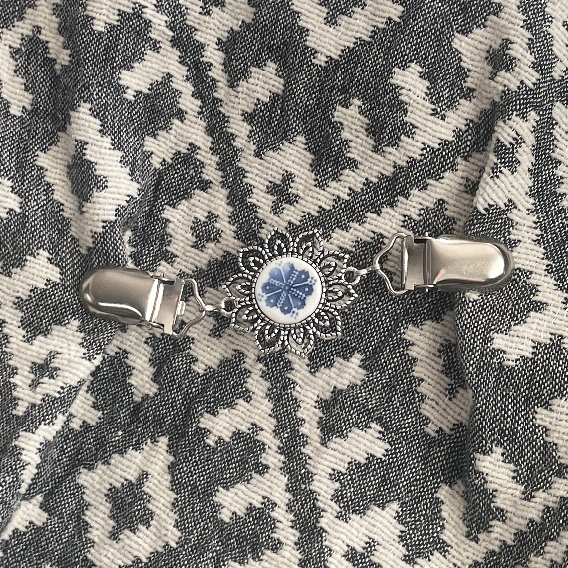 Hõlmahoidik sini-valge KIHNU ROOS - Image 2